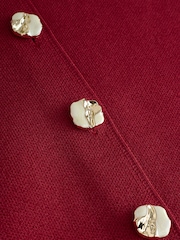 Cherry Red Smart Button Front Waistcoat - Image 3 of 4
