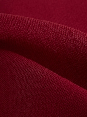 أحمر كرزي - صديري دنيم بدون كم بأزرار من الأمام بتصميم أنيق - Image 9 of 9