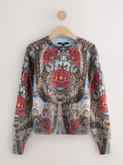 Multi Paisley - Suéter estampado de gola redonda - Imagem 1 de 3