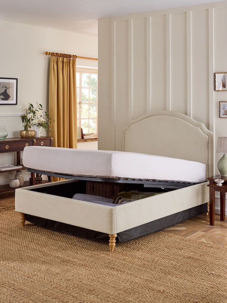 Laura Ashley Carlow Natural Bytham Ottoman Storage Bed Bed - Image 2 of 6