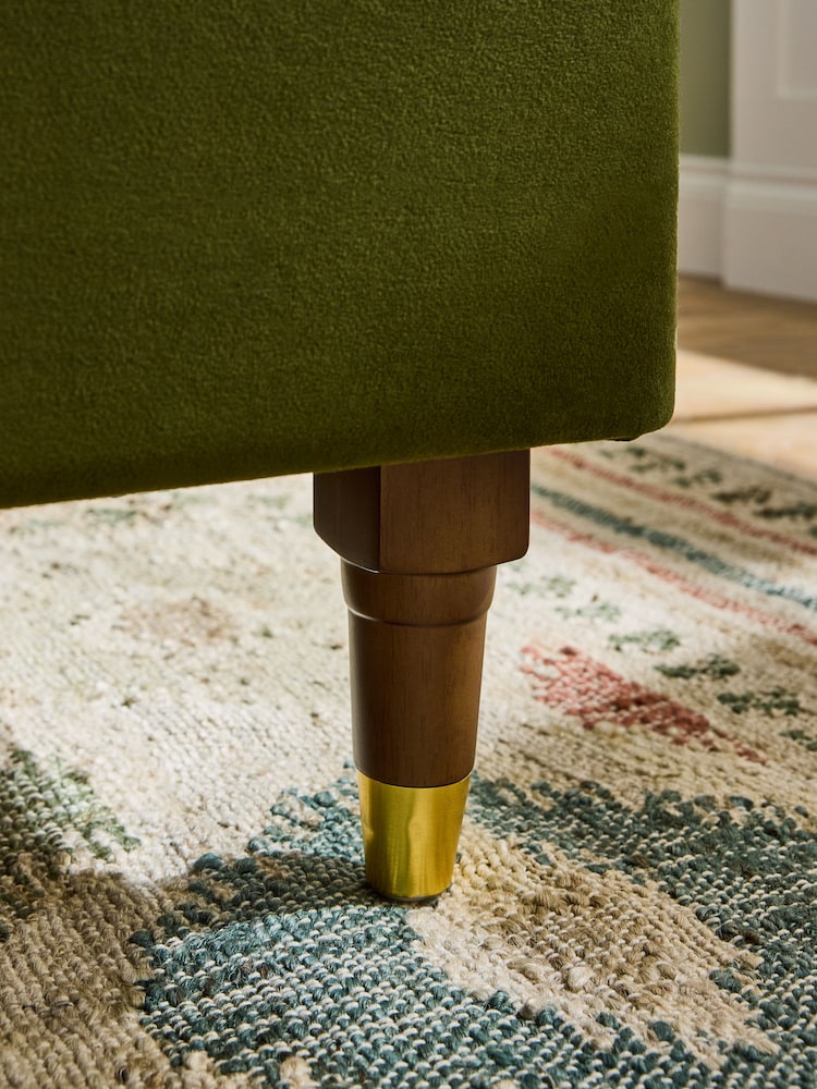 Buy Nina Campbell Dark Green Lowndes Upholstered Bed Frame from