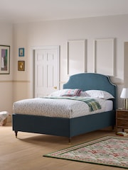 Nina Campbell Clabon Indigo Lowndes Upholstered Ottoman Storage Bed Frame - Image 1 of 6