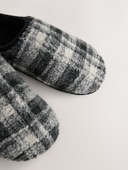 Grey Check Mule Slippers - Image 5 of 7