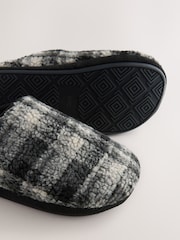Grey Check Mule Slippers - Image 7 of 7