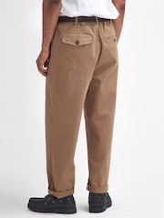 Barbour® Brown Washed Relaxed Fit Trousers - Image 3 of 5