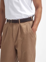 Barbour® Brown Washed Relaxed Fit Trousers - Image 4 of 5