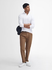 Barbour® Brown Sueded Sateen Tailored Trousers - Image 1 of 7