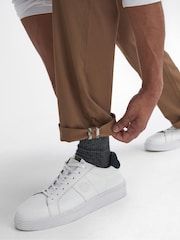 Barbour® Brown Sueded Sateen Tailored Trousers - Image 6 of 7