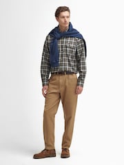 Barbour® Brown Washed Regular Fit Trousers - Image 1 of 7