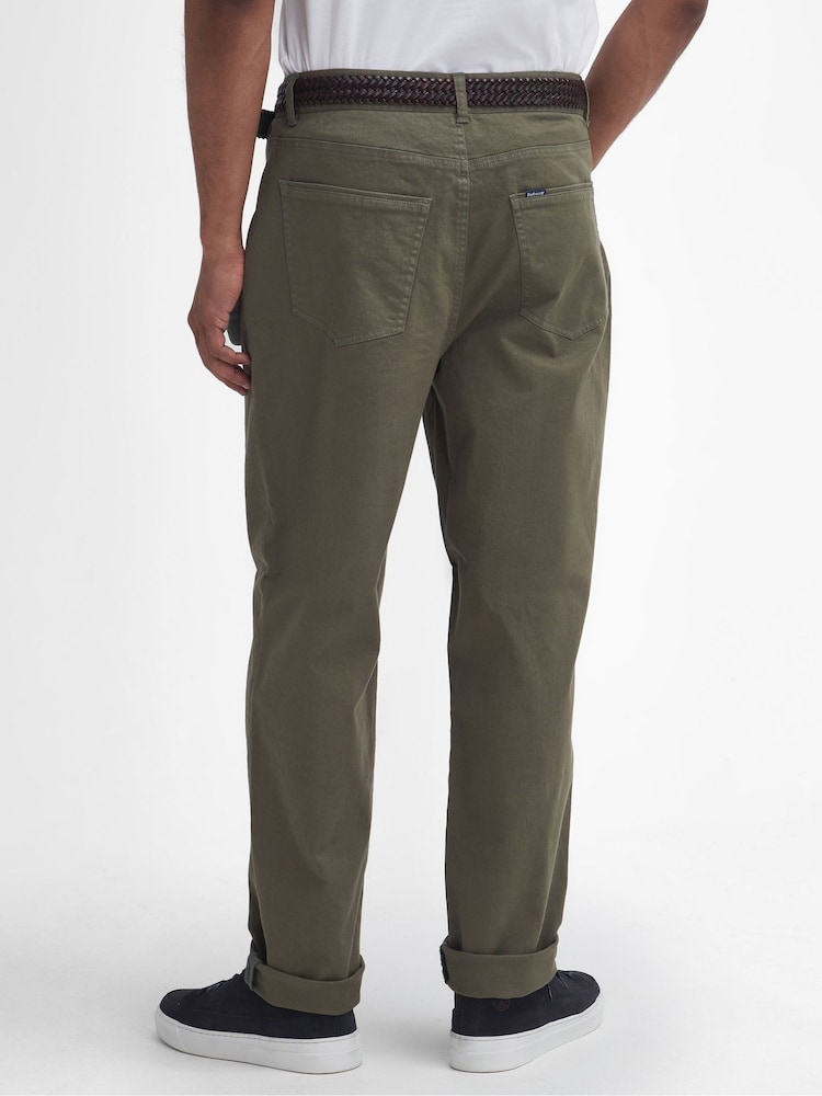 Barbour® Green Washed Trousers - Image 2 of 6