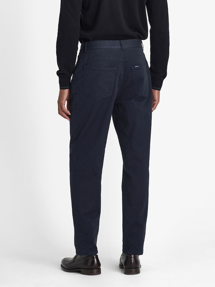 Barbour® Blue Regular Fit Washed Trousers - Image 2 of 6