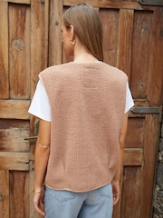 Threadbare Pink Fleece Borg Gilet - Image 2 of 5