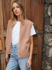 Threadbare Pink Fleece Borg Gilet - Image 4 of 5