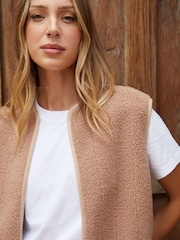 Threadbare Pink Fleece Borg Gilet - Image 5 of 5
