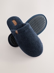 Navy Towel Mule Slippers - Image 4 of 5