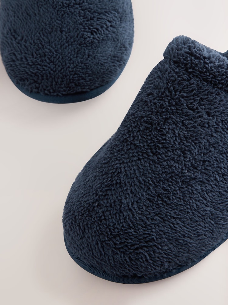 Navy Towel Mule Slippers - Image 5 of 5