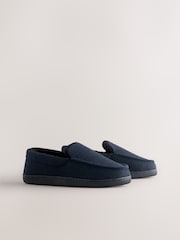 Navy Closed Back Textured Slippers - Image 1 of 5