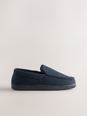 Navy Closed Back Textured Slippers - Image 2 of 5