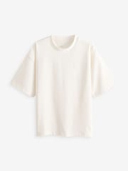 Blanco - 100% Cotton Crew Neck Heavyweight T-Shirt - Imagen 4 de 5