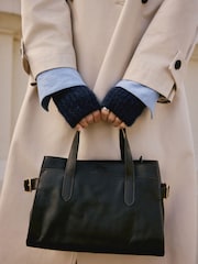 Navy Alpaca Blend Hand Warmers - Image 2 of 8
