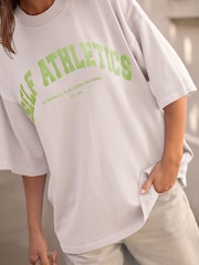 self. White 100% Cotton Crew Neck Heavyweight Graphic T-Shirt - Image 4 of 4