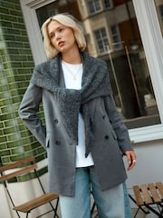 Charcoal Grey Triangle Scarf - Image 3 of 8