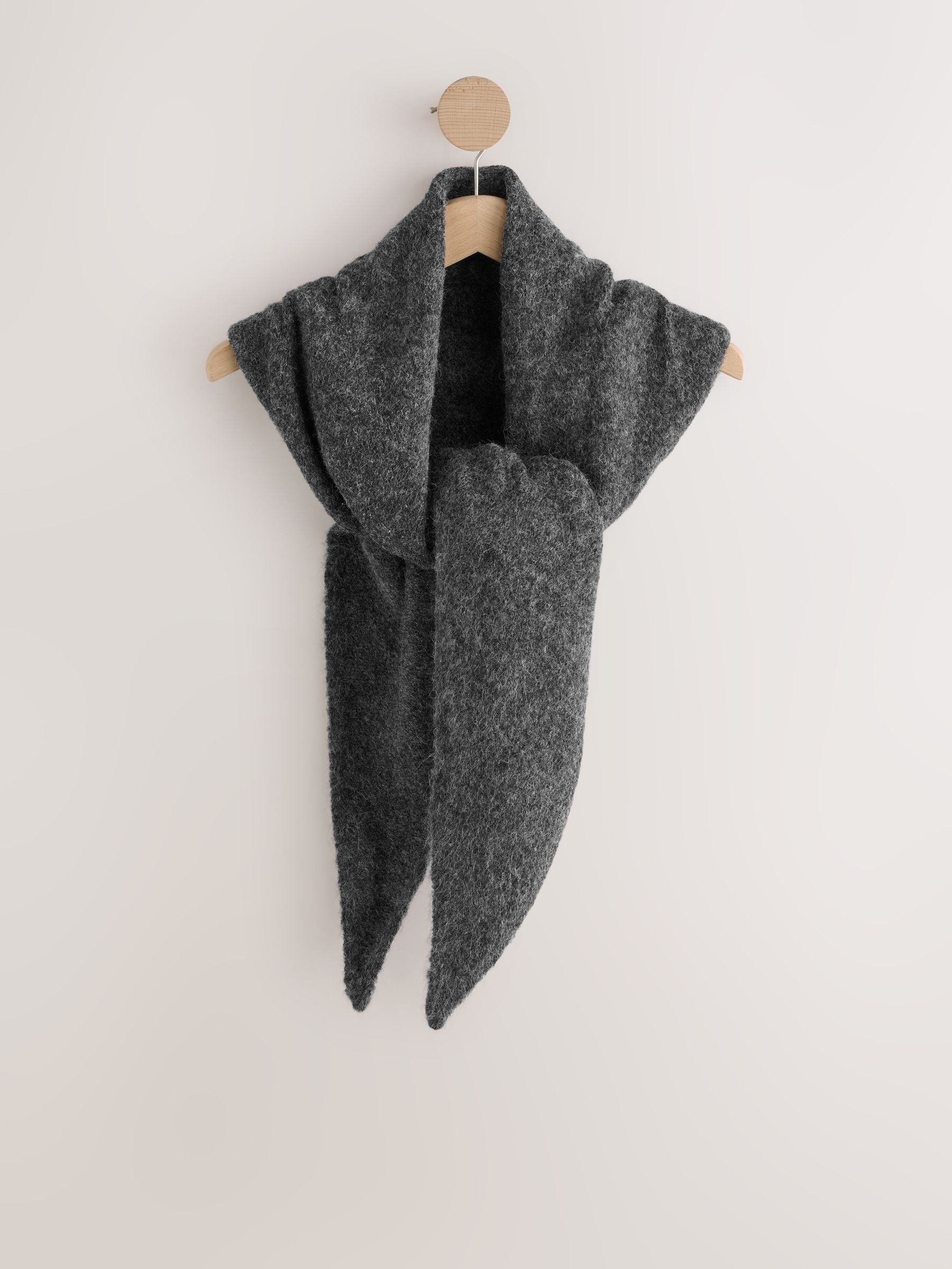 Buy Charcoal Grey Triangle Scarf from Next USA