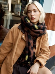 Leopard Print Heavyweight Blanket Scarf - Image 1 of 5