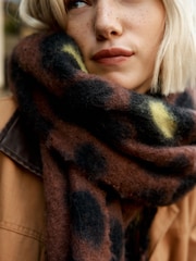 Leopard Print Heavyweight Blanket Scarf - Image 4 of 5