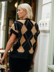 Rombos - Drop Shoulder Knitted Tank Cover-Up - Imagen 4 de 8