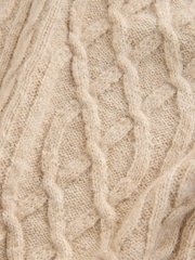 Ecru Cable Knit Tabard Cover-Up - Image 4 of 4