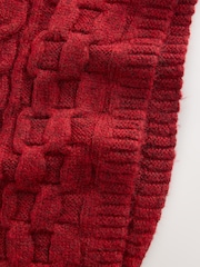 Vermelho - Capa de Tabardo de Malha Trançada - Imagem 3 de 4