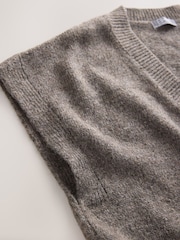Mink Brown Drop Shoulder Knitted Tank Cover-Up - Image 3 of 3