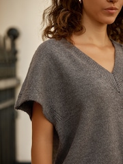 Marrón visón - Drop Shoulder Knitted Tank Cover-Up - Imagen 5 de 9