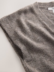 Marrón visón - Drop Shoulder Knitted Tank Cover-Up - Imagen 8 de 9