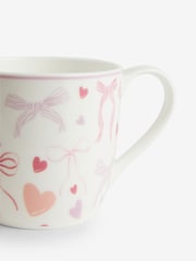 Pink Heart and Bow Print Mug - Image 4 of 4