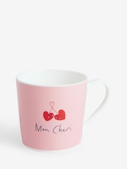 Pink Cherry Heart Print Mug - Image 3 of 4