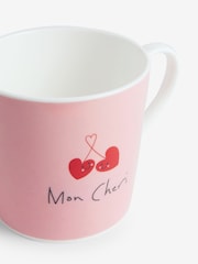 Pink Cherry Heart Print Mug - Image 4 of 4