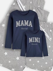 Blue Personalised Mama Womens Pyjamas by Stitch Style - Image 3 of 4