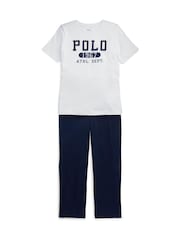 Polo Ralph Lauren Blue 100% Cotton T-Shirt and Shorts Pyjamas Set - Image 3 of 6