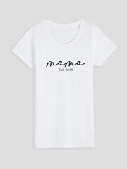 Personalised Mama Est 100% Cotton T-Shirt by Stitch Style - Image 2 of 6