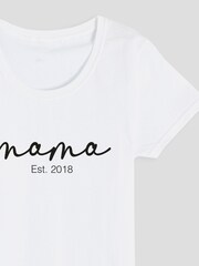 Personalised Mama Est 100% Cotton T-Shirt by Stitch Style - Image 4 of 6