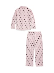 Polo Ralph Lauren Pink Long Sleeve Bear Print 100% Cotton Pyjama Top and Bottom Set - Image 4 of 6