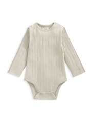 Mamas & Papas Duckling 100% Cotton Brown Bodysuit, Leggings & Hat Outfit Set - Image 4 of 8