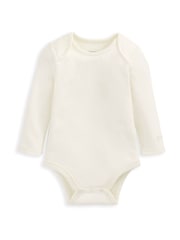 Mamas & Papas Teddy Bear Textured 100% Cotton Brown Dungaree & Bodysuit Set - Imagen 6 de 7