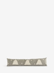 Grey Embroidered Christmas Tree Draught Excluder - Image 1 of 3