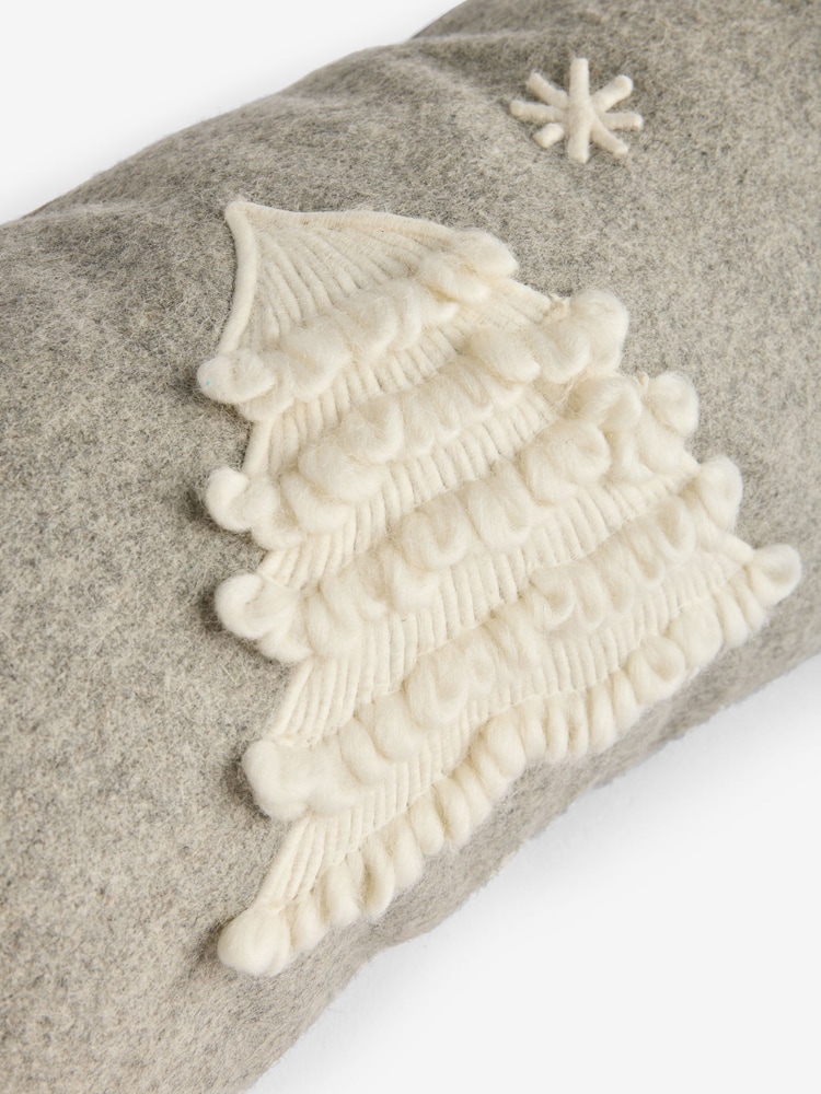 Grey Embroidered Christmas Tree Draught Excluder - Image 3 of 3