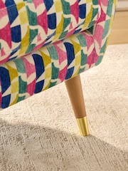 Broken Geo Chenille Pink Wilson Highback Armchair - Image 2 of 9