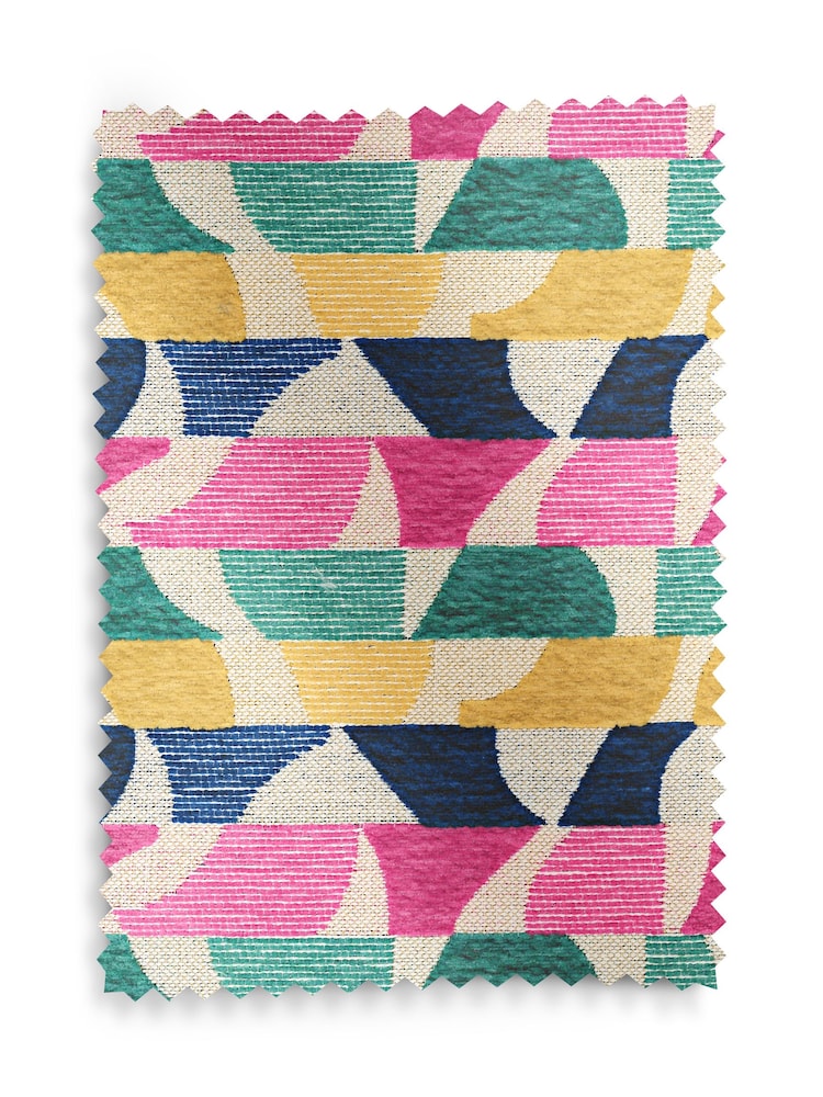 Broken Geo Chenille Pink Wilson Highback Armchair - Image 9 of 9
