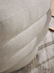 Soft Chenille Oyster Natural Hattie Swivel Large Accent Chair - Image 3 of 7